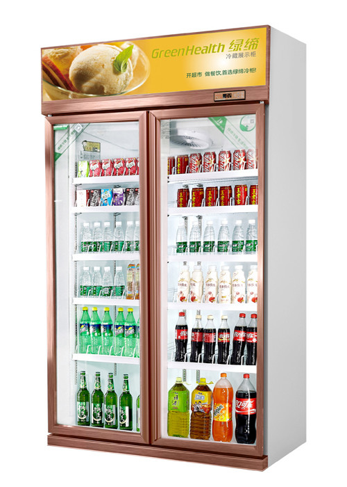 シャンペンの金の商業表示レストラン/スーパーマーケットのための冷たい飲み物のフリーザーをカスタマイズしなさい