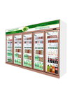 直立したクーラーの商業ガラス ドア冷却装置冷たい飲み物の飲料の表示